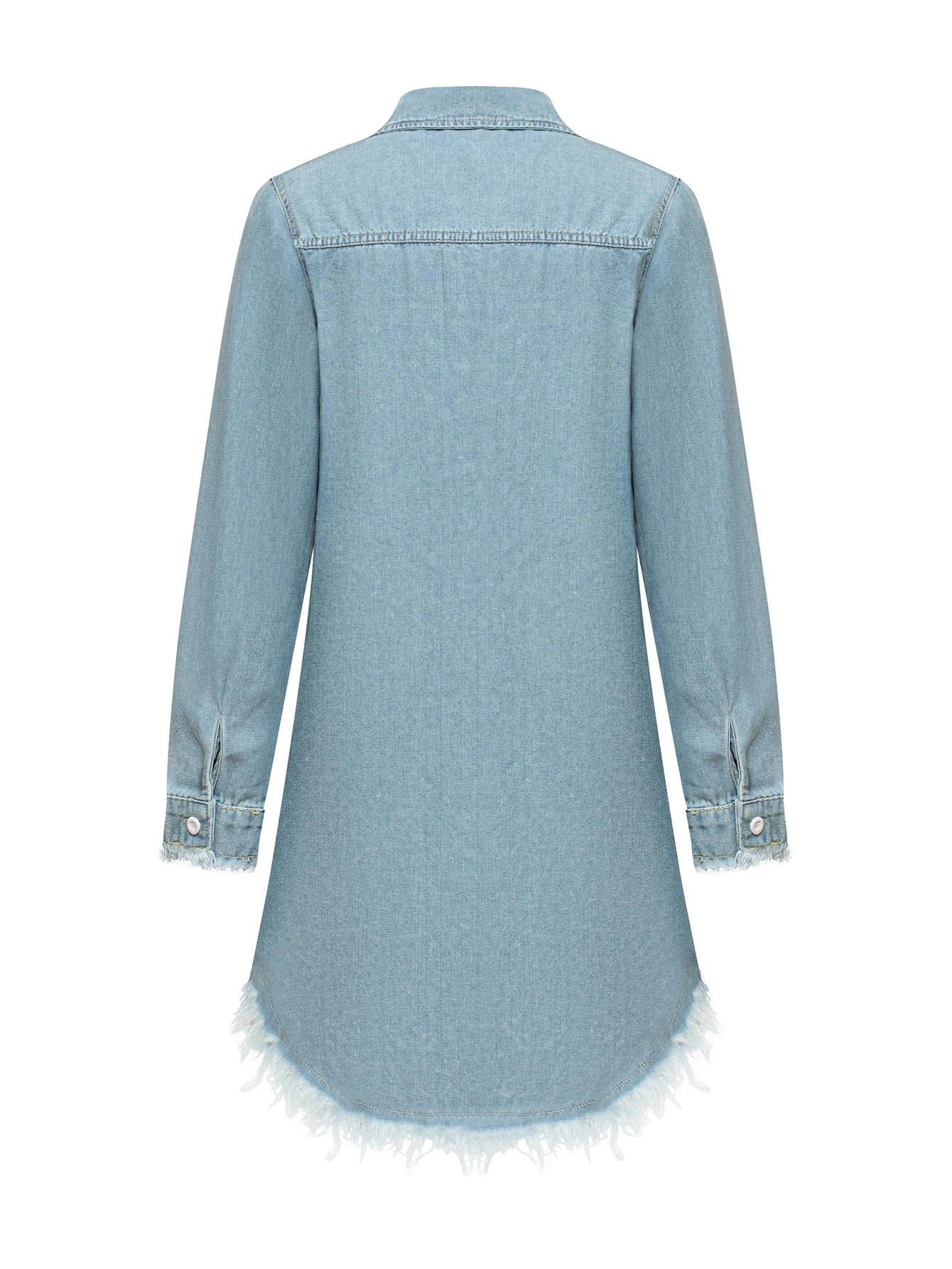 Women's Vintage Midi Dress Long Sleeve Casual Loose Denim Natural Waistline Breathable Washable Opt for Autumn's