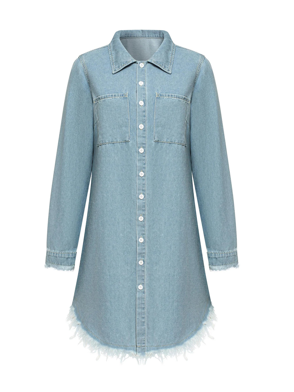 Women's Vintage Midi Dress Long Sleeve Casual Loose Denim Natural Waistline Breathable Washable Opt for Autumn's