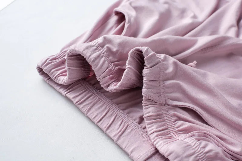 Spring/Summer Ladies Pajamas Sling + Shorts Modal With Chest Pad Solid Color Homewear Set pajamas sleepwear lingerie