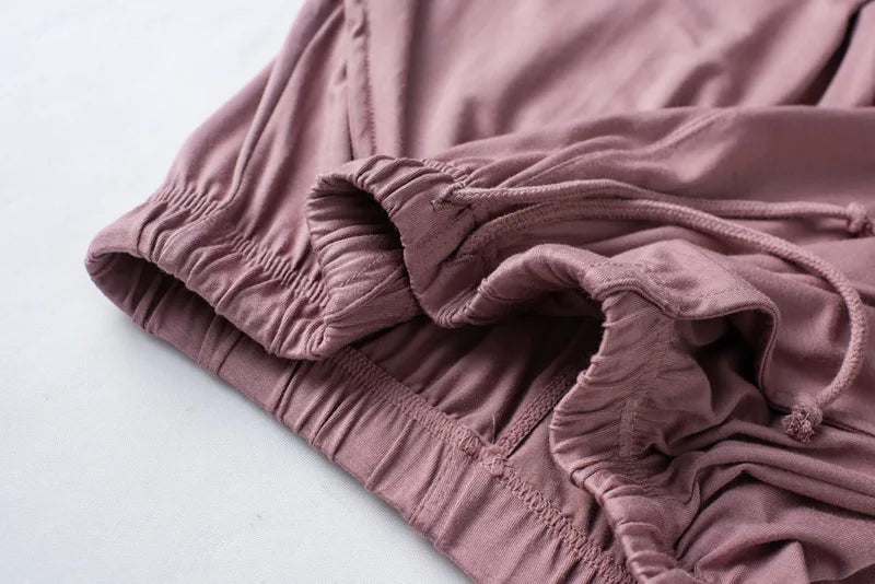 Spring/Summer Ladies Pajamas Sling + Shorts Modal With Chest Pad Solid Color Homewear Set pajamas sleepwear lingerie